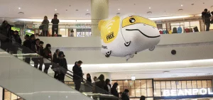 En Corée du Sud, un ballon en hélium offre le wifi et la possibilité d’acheter en ligne