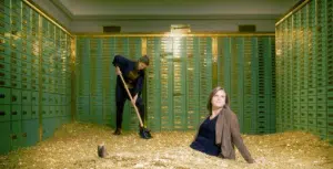 Prendre un bain dans des pièces de monnaie comme Picsou