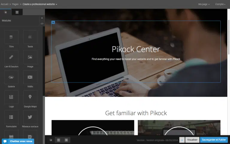 Pikock, une solution pour créer un site web comme un pro