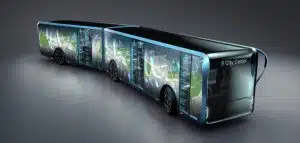Un bus avec des parois remplacées par des écrans LCD interactifs