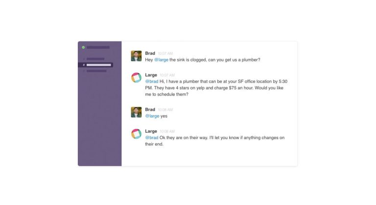 Un service d&rsquo;assistant personnel à la demande accessible depuis Slack pour les professionnels