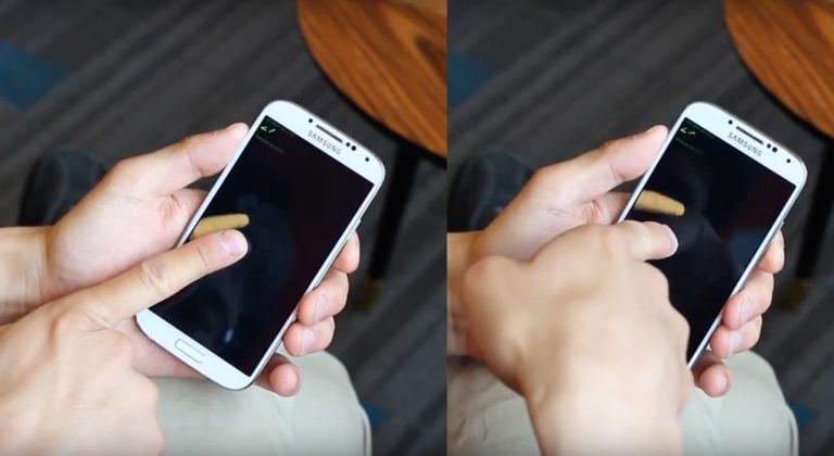 Un contrôle à distance d’écran tactile grâce à l’angle du doigt