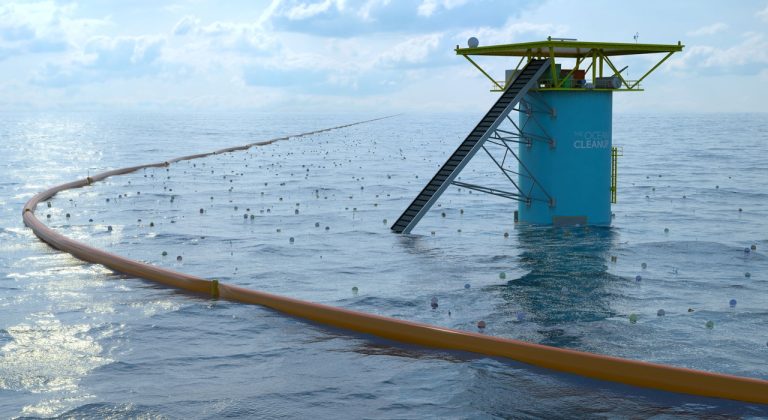 Une barrière flottante pour nettoyer les océans