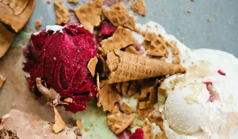 Une crème glacée fabriquée à partir de produits restants