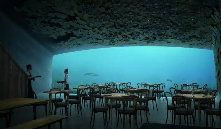 Un restaurant sous-marin qui permet aux clients de diner avec les poissons