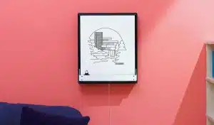 Un écran connecté muni d’un bras robotisé qui peut dessiner presque n’importe quoi