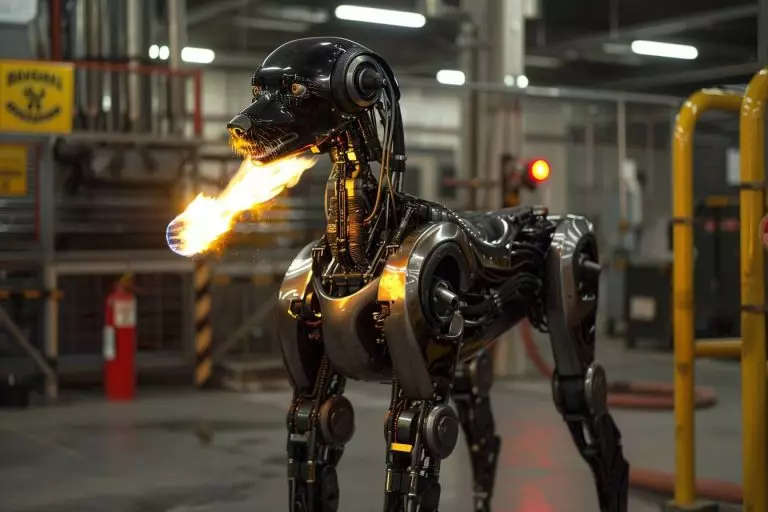 Ce robot chien lance-flammes pourrait-il bouleverser notre sécurité et notre quotidien ?