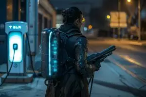 Un canon électromagnétique en sac à dos : une arme secrète pour immobiliser les véhicules électriques