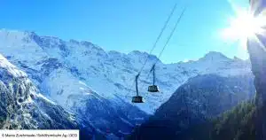 Ce téléphérique suisse de 159% pulvérise le record mondial et défie la gravité avec ses 775 mètres d&rsquo;ascension vertigineuse