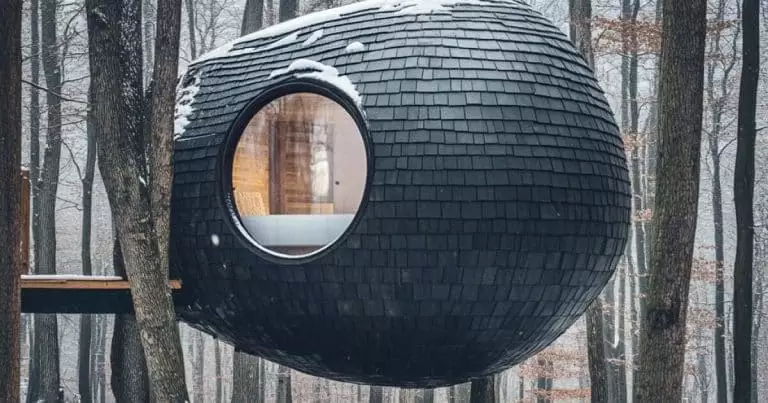 Cette cabane flottante révolutionne la maison dans les arbres avec un design inspiré des boursouflures de tronc d’arbre Cette cabane flottante révolutionne la maison dans les arbres avec un design inspiré des boursouflures de tronc d’arbre