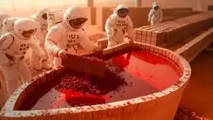 Cette brique martienne révolutionnaire : du régolithe allié à du sang humain pour bâtir notre futur sur Mars