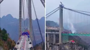 En 2025, ce pont chinois défiant la hauteur de deux Tours Eiffel promet de révolutionner la traversée des canyons