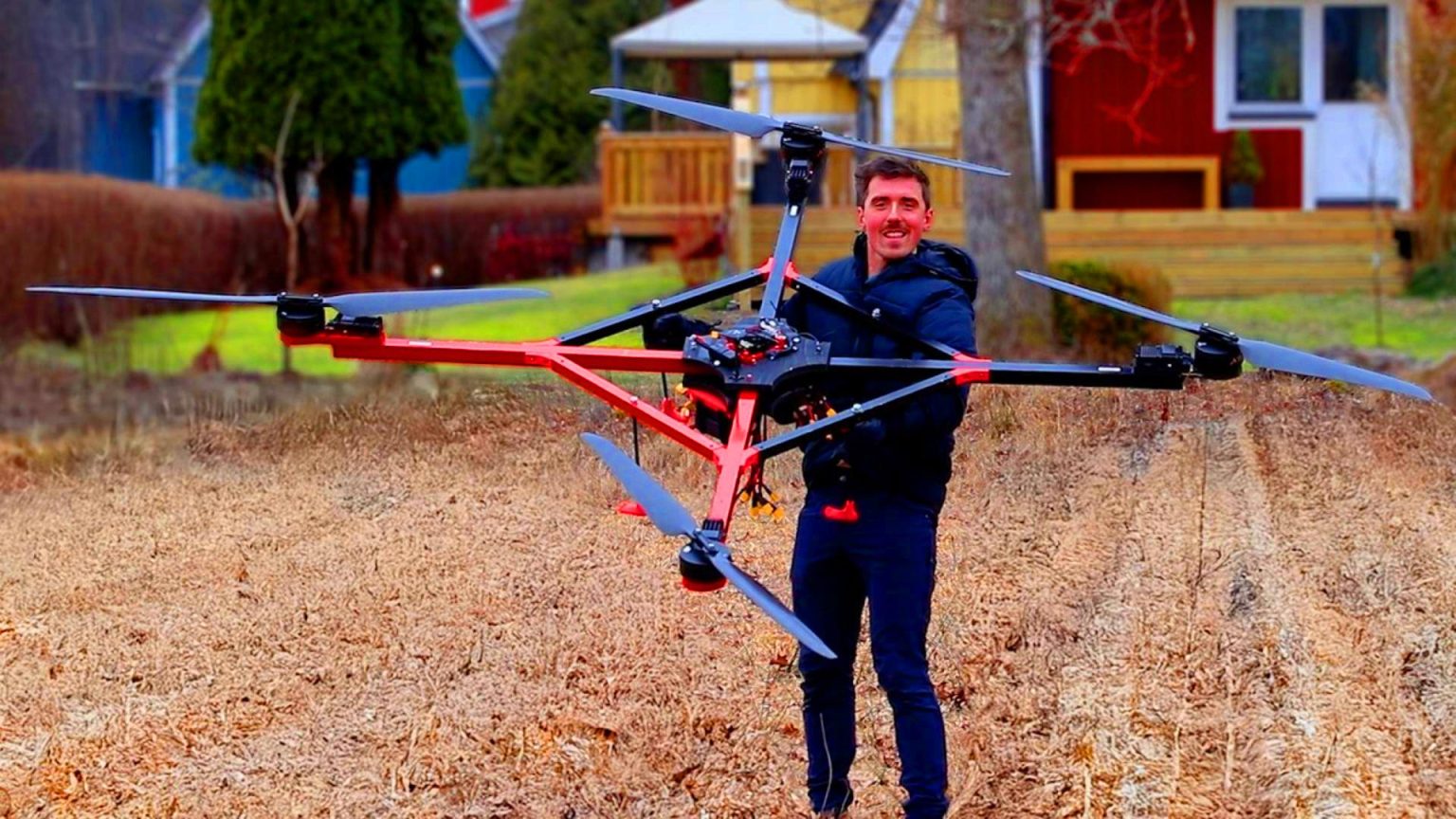 « Aussi puissant qu’un petit hélicoptère » : ce drone géant de 3,5 mètres soulève 100 kg avec aisance