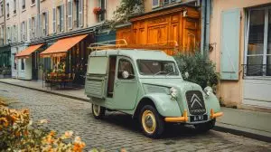 Cette Citroën Ami réinventée adopte un look rétro inspiré du mythique fourgon Type H Ce petit bolide Citroën fusionne passé et futur : la Type-Ami réinvente la légende Type H avec un design rétro irrésistible