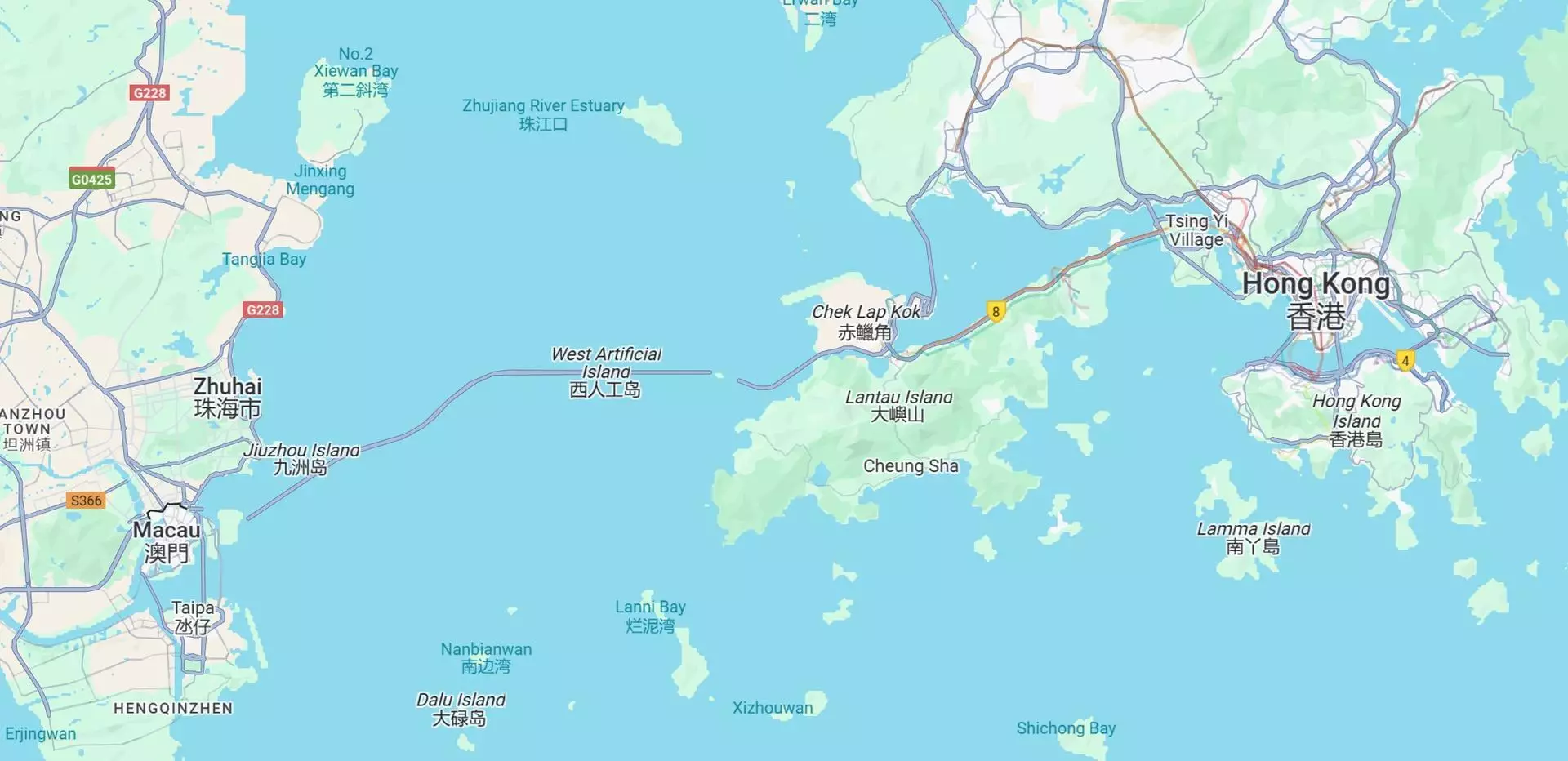 Le Pont Hong Kong-Zhuhai-Macao s'étend sur 55 kilomètres de Hong Kong à Macao, rendant le trajet facile en 45 minutes en voiture