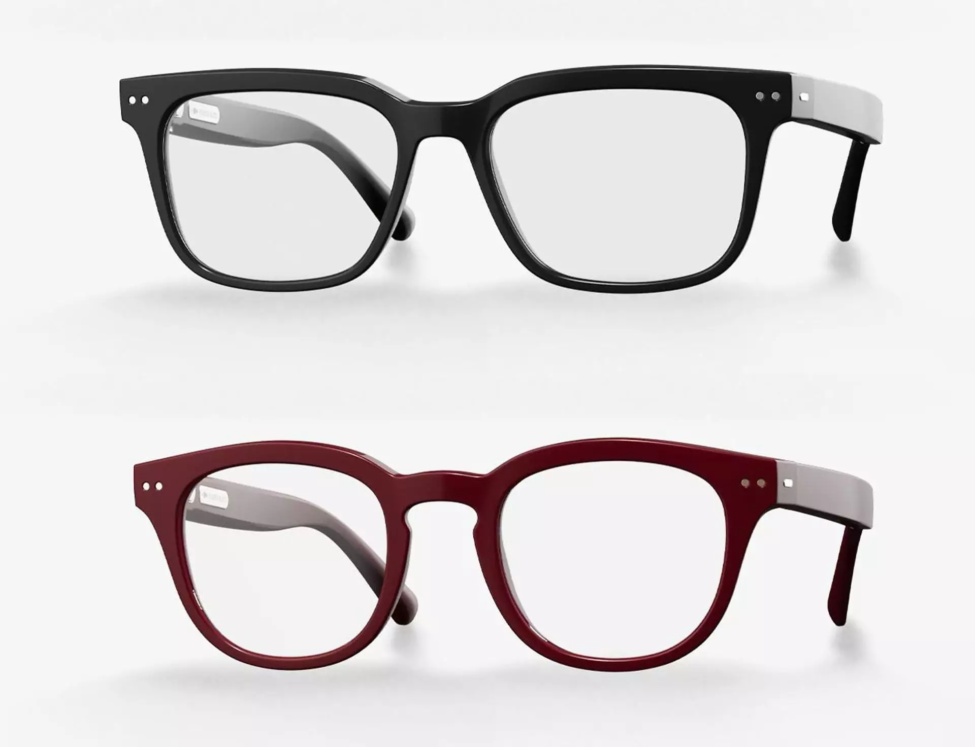 Vous pourrez choisir entre ces deux modèles de lunettes, chacun disponible en deux coloris.