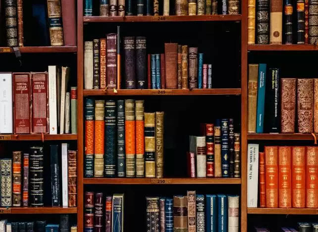 Rayonnages de livres dans une bibliothèque