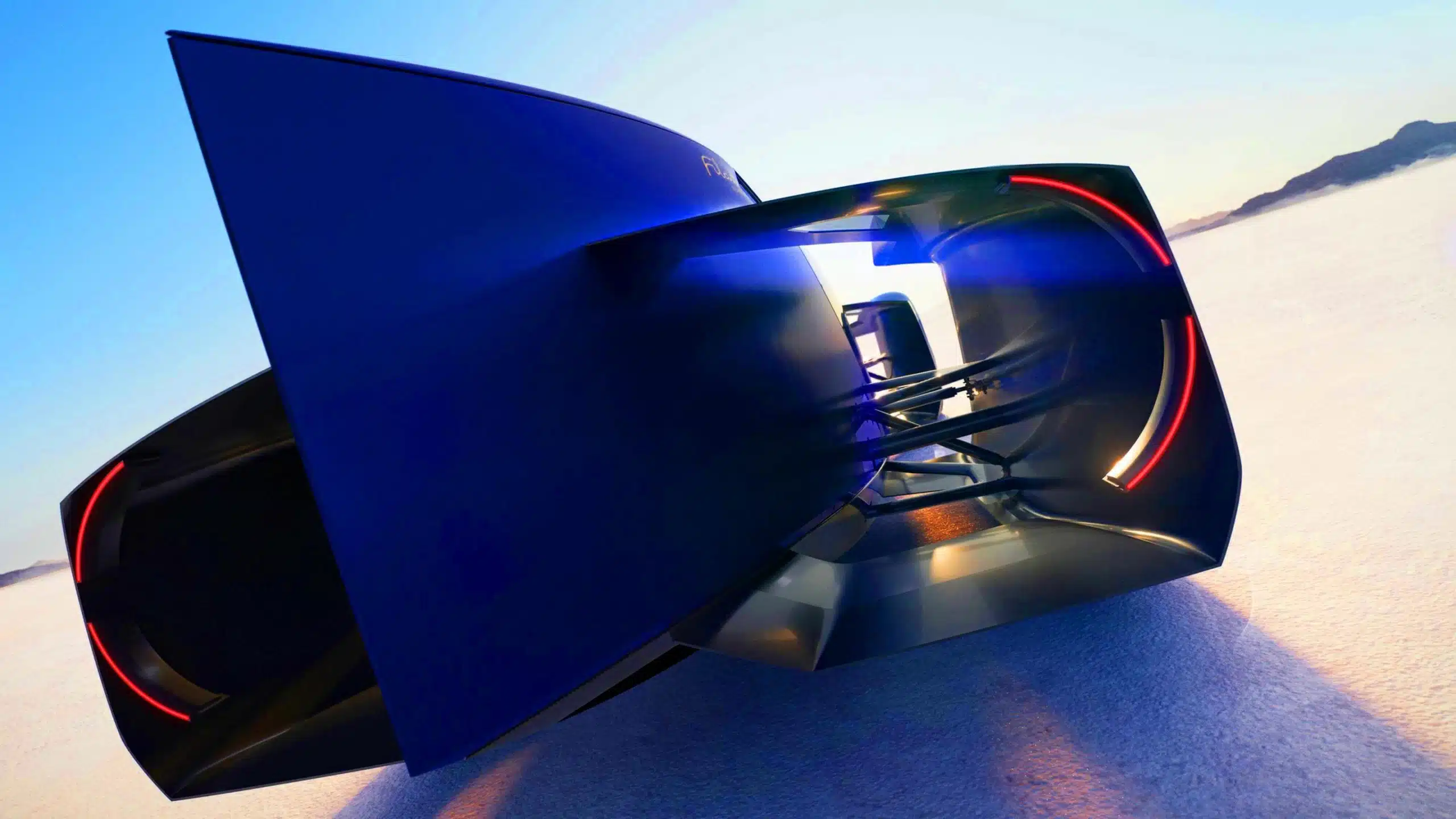 La structure de la Renault Filante Record est en fibre de carbone, et certaines pièces sont fabriquées en imprimant en 3D un alliage d'aluminium à haute résistance appelé Scalmalloy.