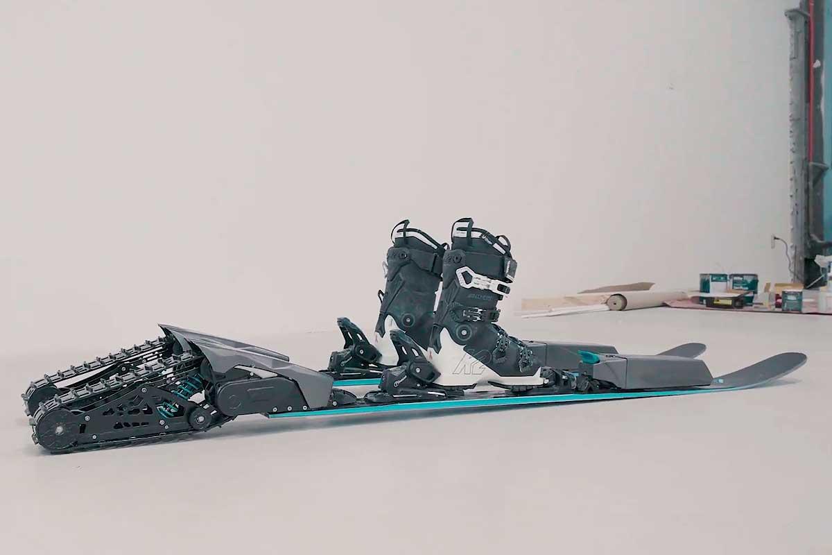 Des skis électriques avec propulsion intégrée.