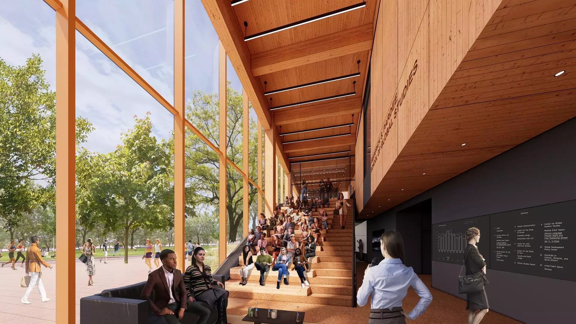 L'intérieur de l'École Pardee pour les études mondiales couvrira environ 6 500 mètres carrés.