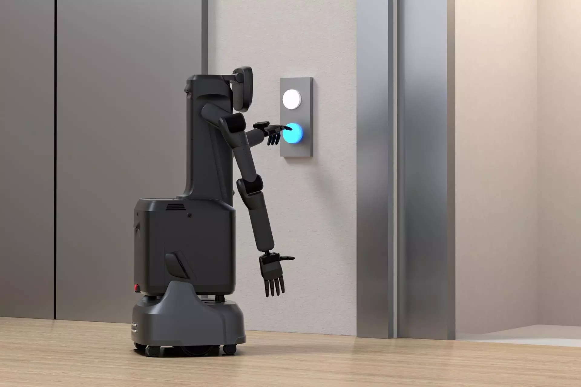 On dit que le robot peut appeler un ascenseur et choisir le bon étage une fois à l'intérieur