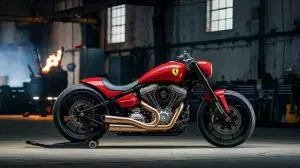 La fureur mécanique : un motocycle Ferrari V8 par Maxwell Hazan bouleverse le monde avec sa puissance infernale et dévastatrice