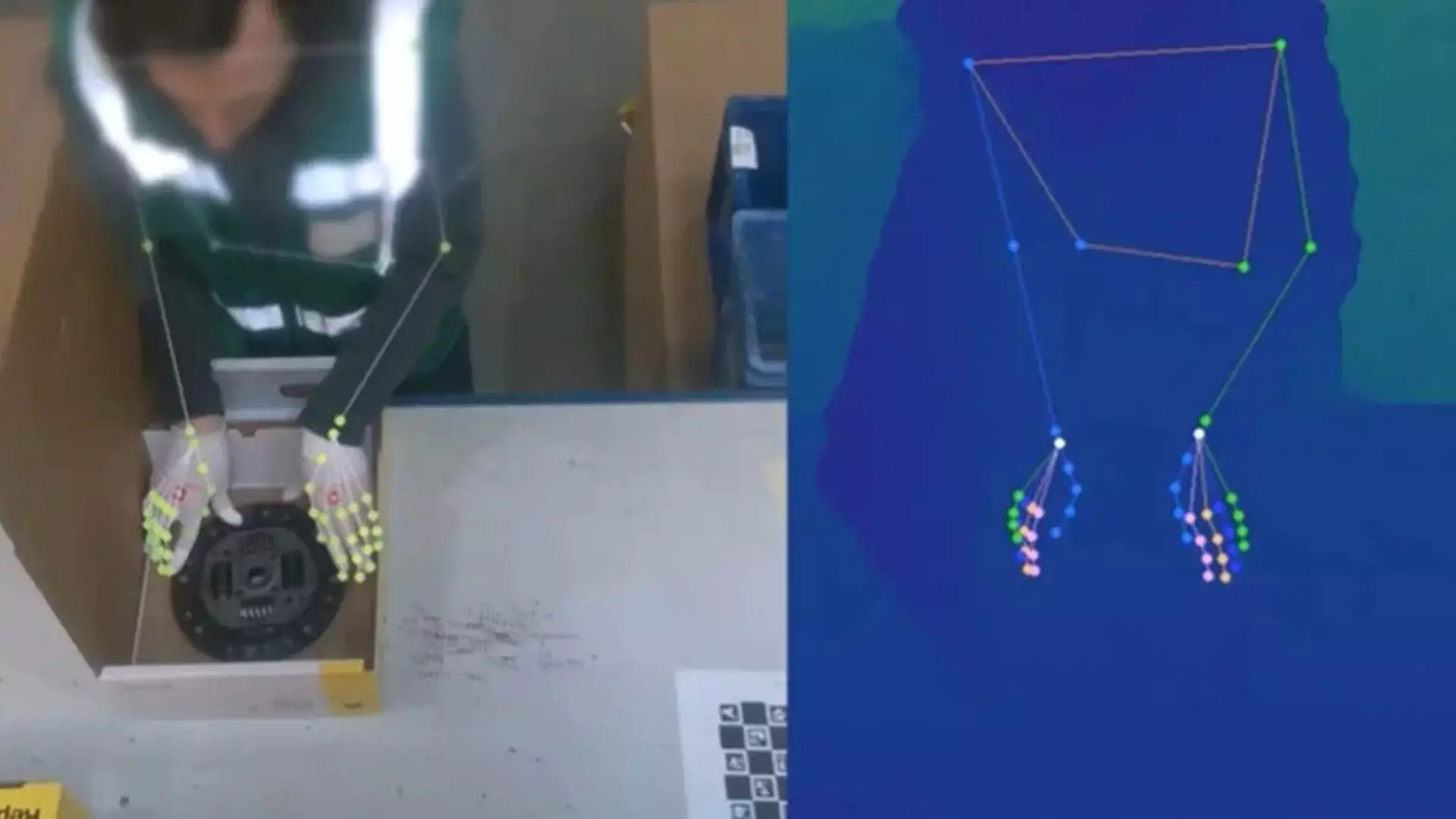 Les mouvements sont capturés dans le monde réel et retranscrits dans Omniverse, permettant aux robots humanoïdes de les apprendre.
