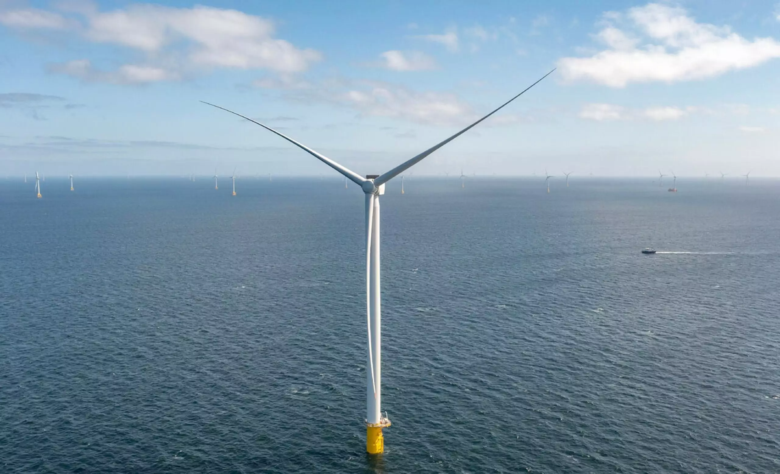 La turbine SG DD-276 s'étend sur plus de trois terrains de football et possède une capacité de 21,5 MW