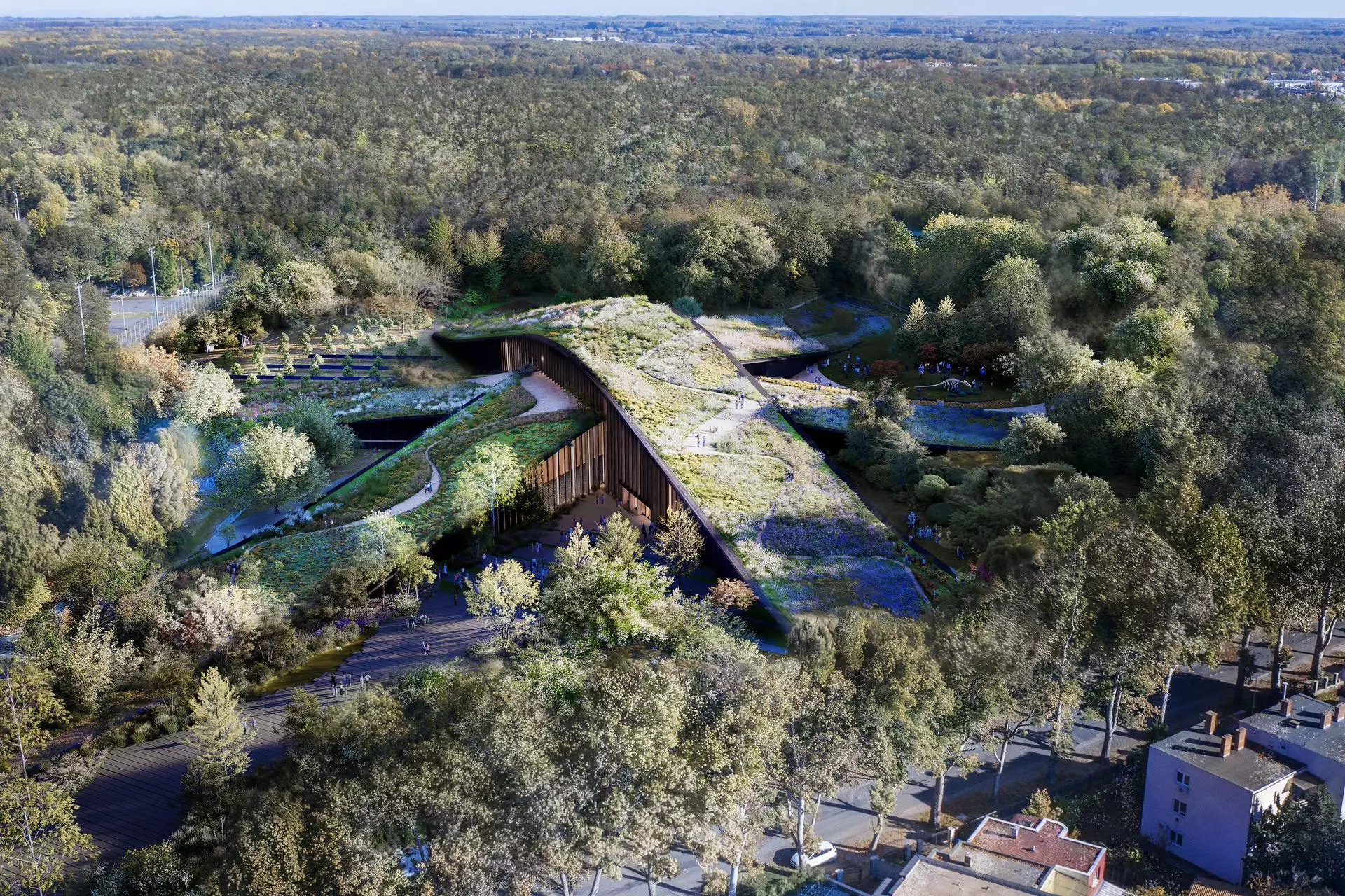 Le Musée d'Histoire Naturelle de Hongrie sera conçu sous la forme de trois rubans paysagers superposés sur lesquels les visiteurs pourront se promener
