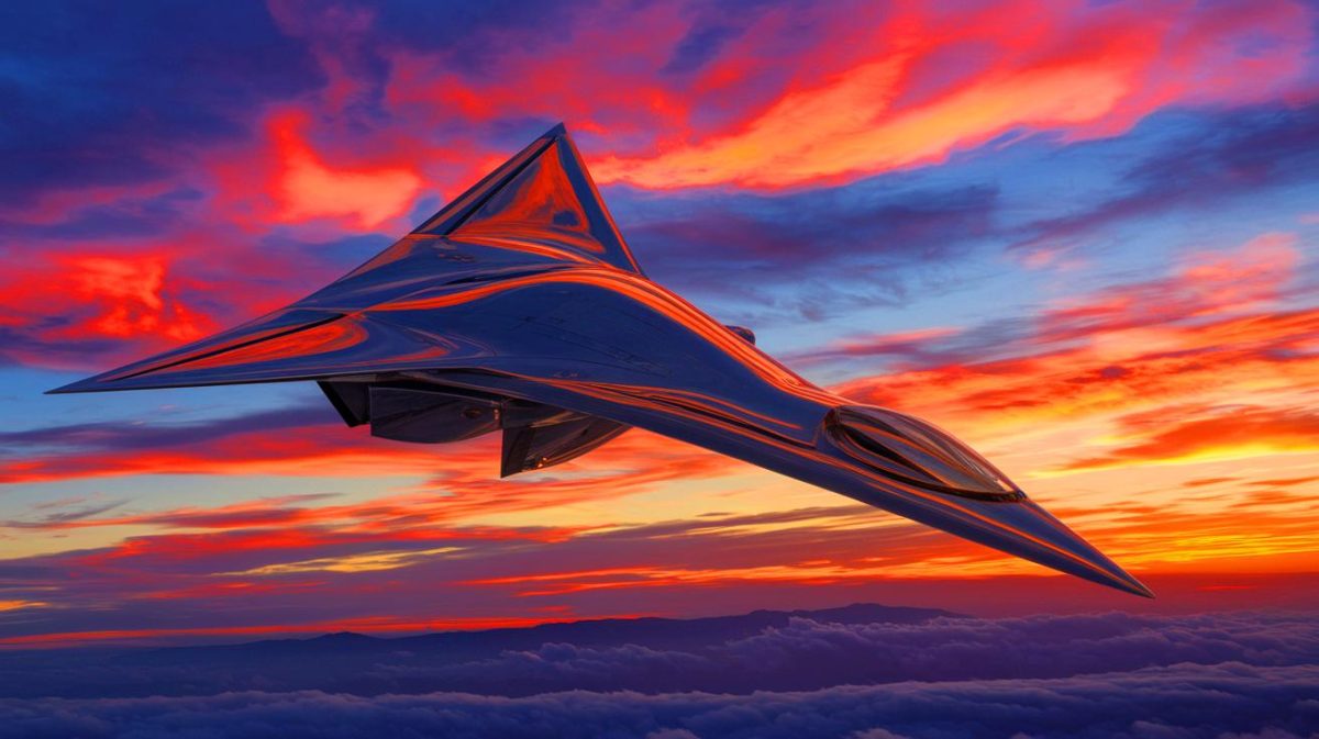 Illustration de l'hypothétique SR-72, successeur du légendaire Blackbird, en vol à grande vitesse (création par IA, illustration non réaliste). Crédit : Ideogram.