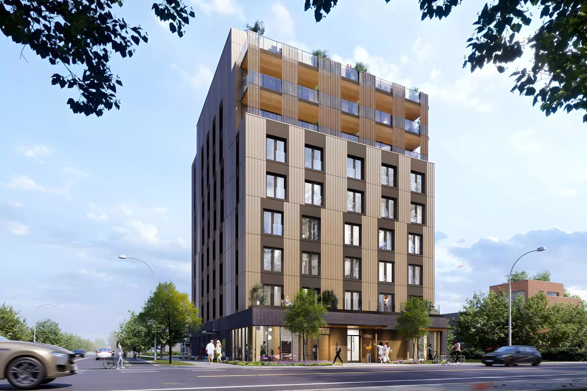 Le 230 Royal York sera le plus haut immeuble résidentiel en bois massif de Toronto et, grâce à sa construction préfabriquée, il sera érigé en seulement 90 jours.