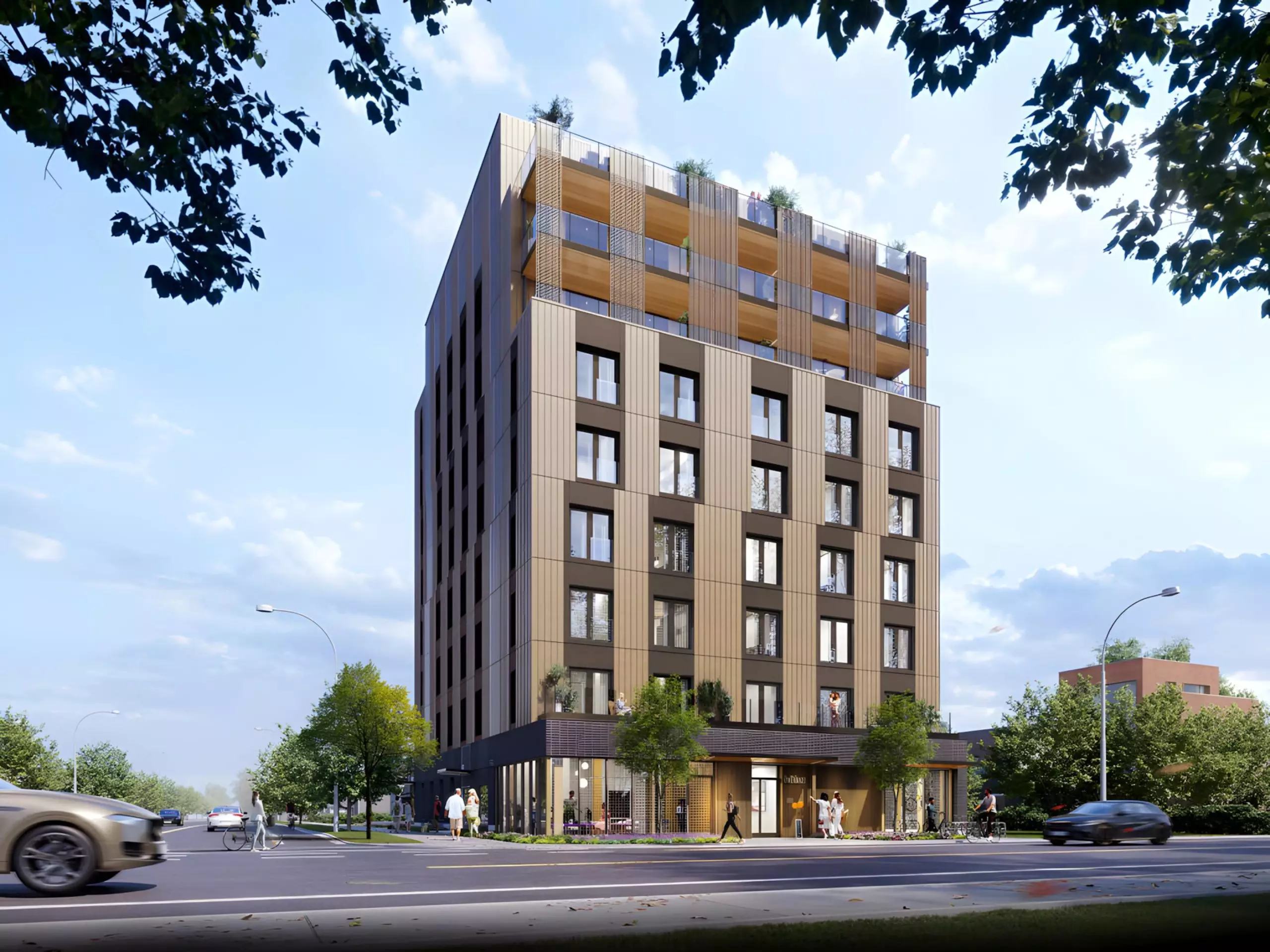 Le 230 Royal York sera le plus haut immeuble résidentiel en bois massif de Toronto et, grâce à sa construction préfabriquée, il sera érigé en seulement 90 jours.