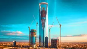 Illustration de la JEC Tower, le futur gratte-ciel le plus haut du monde à Jeddah. Image réalisée par IA.