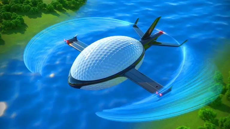 Illustration de la peau programmable inspirée des balles de golf pour réduire la traînée des véhicules. Image réalisée par IA.
