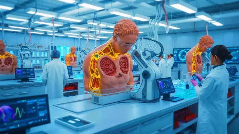 « Ils impriment directement dans le corps » : des scientifiques franchissent une limite médicale avec une technologie 3D inédite Illustration de l'impression 3D de biomatériaux à l'intérieur du corps. Image réalisée par IA.
