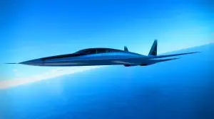 Illustration du C949, avion supersonique chinois innovant, promettant une portée accrue et une réduction sonore (création par IA, non réaliste). Crédit : Ideogram