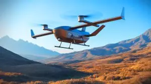 Illustration de l'innovation du drone cargo CH-YH1000 dans l'aviation logistique chinoise. Image réalisée par IA.