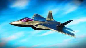 Illustration de la prochaine génération d'avions de chasse développée par le Japon, le Royaume-Uni et l'Italie (création par IA, non réaliste). Crédit : Ideogram