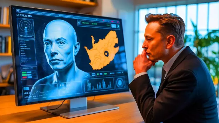 Illustration de l'IA Grok d'Elon Musk évoquant le « génocide blanc » en Afrique du Sud. Image réalisée par IA.