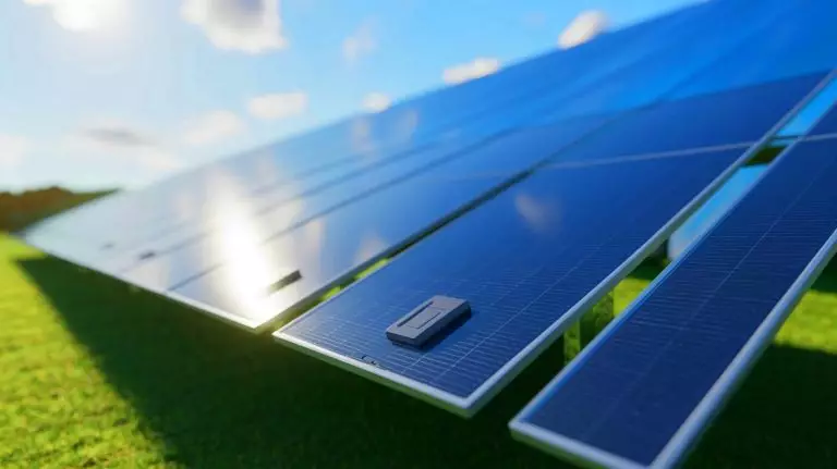 Illustration de dispositifs cachés dans des composants solaires chinois posant un risque pour la sécurité nationale. Image réalisée par IA.