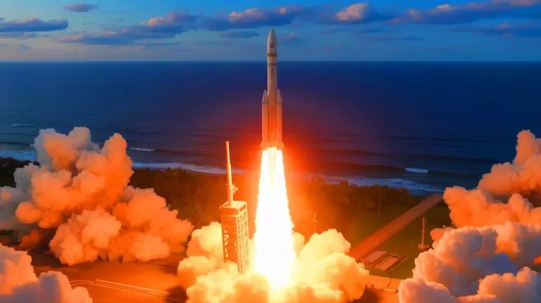 Illustration de l'essai d'un missile balistique intercontinental par les États-Unis. Image réalisée par IA.