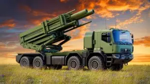 Illustration de la solution innovante du système Foudre pour l'artillerie française. Image réalisée par IA.
