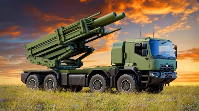 Illustration de la solution innovante du système Foudre pour l'artillerie française. Image réalisée par IA.