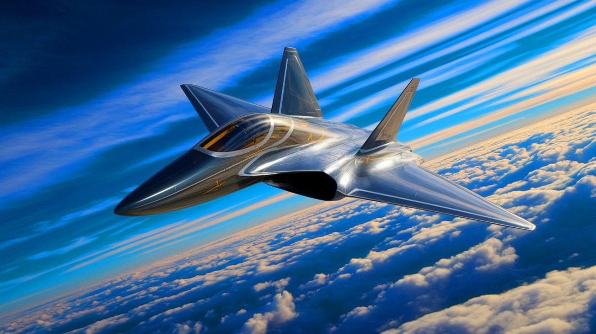 Illustration de l'avion hypersonique SR-72 atteignant des vitesses supérieures à Mach 5 (création par IA, illustration non réaliste). Crédit : Ideogram.