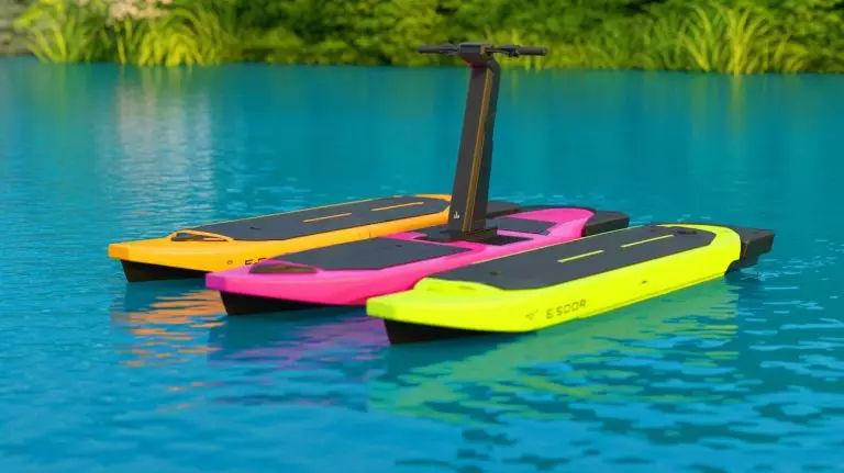 Illustration de Propel, le premier watercraft électrique modulaire 5-en-1 (création par IA, non réaliste). Crédit : Ideogram