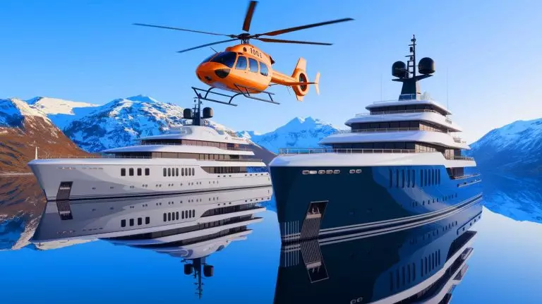 Caprice de milliardaire XXL : Zuckerberg fait voyager ses yachts sur 8 500 km juste pour s’offrir une descente à ski en hélico Illustration de Mark Zuckerberg mobilisant ses superyachts pour une aventure ski-hélico en Norvège (création par IA, illustration non réaliste). Crédit : Ideogram.