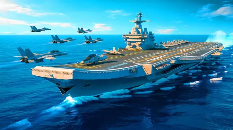 « Une bête de métal redoutable » : ce nouveau porte-avions chinois Type 004 rivalise avec la monstrueuse classe Ford américaine, un défi naval impensable Illustration de la montée en puissance de la marine chinoise avec de nouveaux porte-avions sophistiqués (création par IA, illustration non réaliste). Crédit : Ideogram.