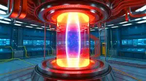 Illustration de la performance du tokamak WEST maintenant un plasma pendant plus de 20 minutes. Image réalisée par IA.