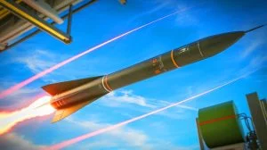 Illustration de l'utilisation innovante de l'hélium pour améliorer la furtivité et l'efficacité des missiles. Image réalisée par IA.