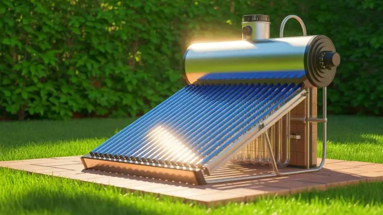 Illustration de la fabrication d'un chauffe-eau solaire DIY. Image réalisée par IA.